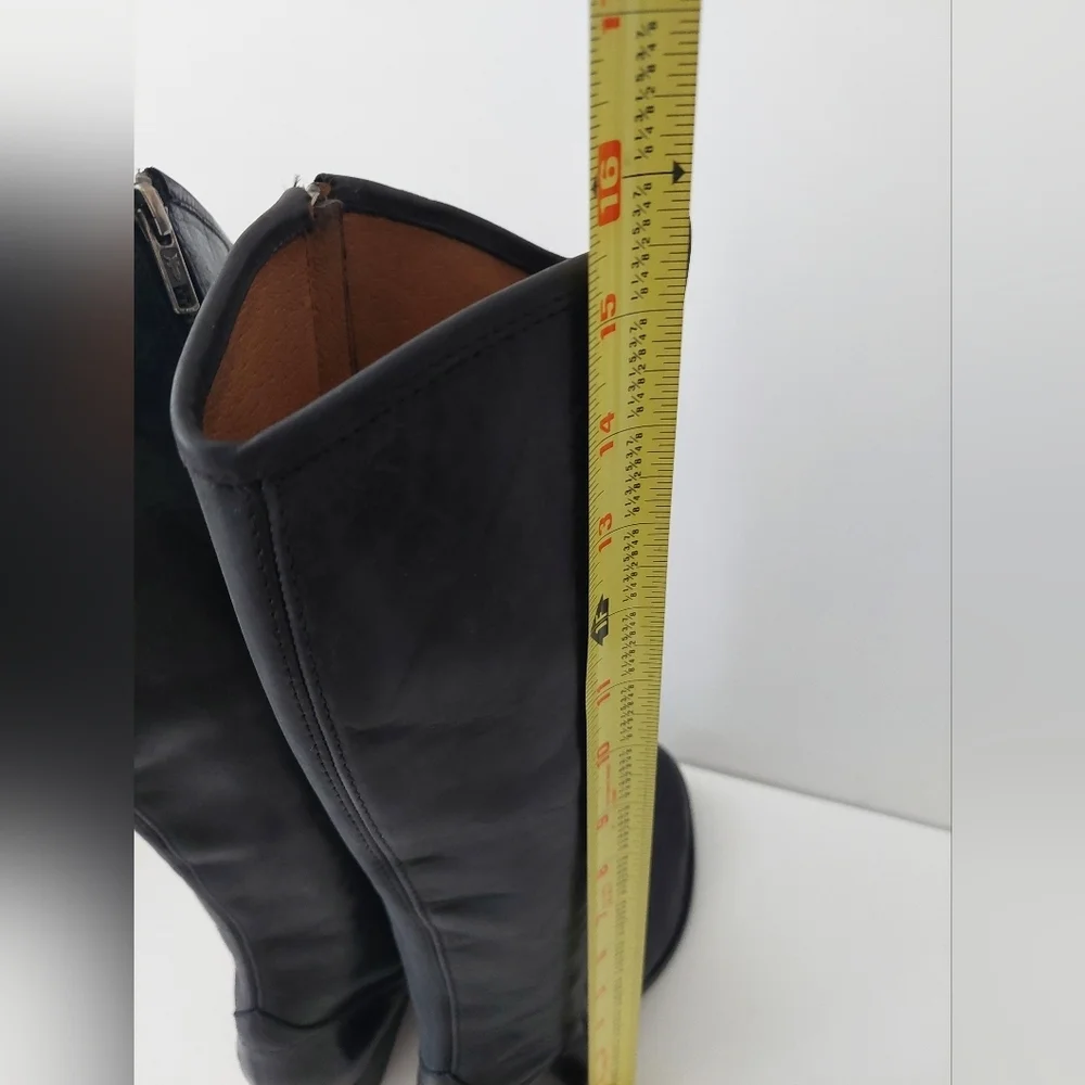 Frye Melissa Black Riding-Style Boots Size 6.5